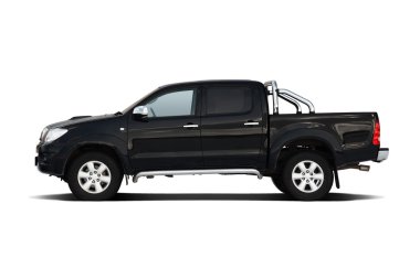 Black pickup truck clipart