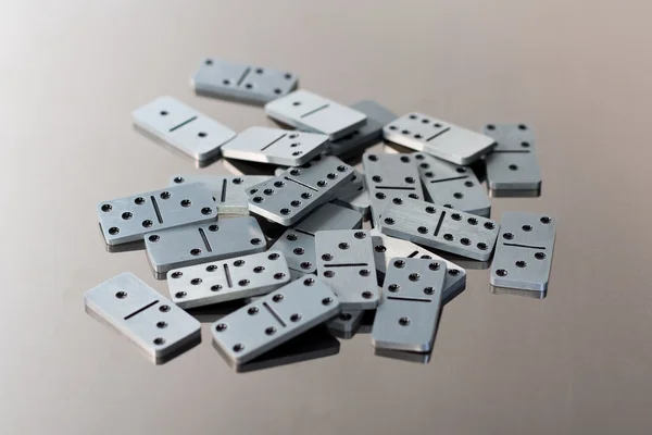 Stål dominobrickor — Stockfoto