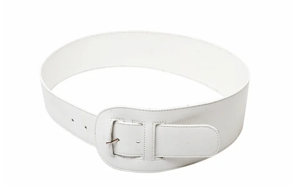 White leather belt — Stock Photo, Image