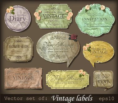 Vintage retro labels clipart