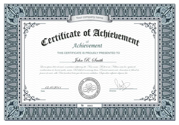 Подробный сертификат — стоковый вектор