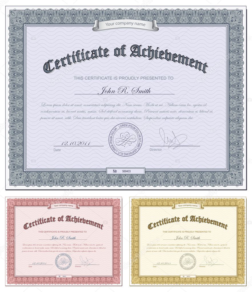Multicolored certificates