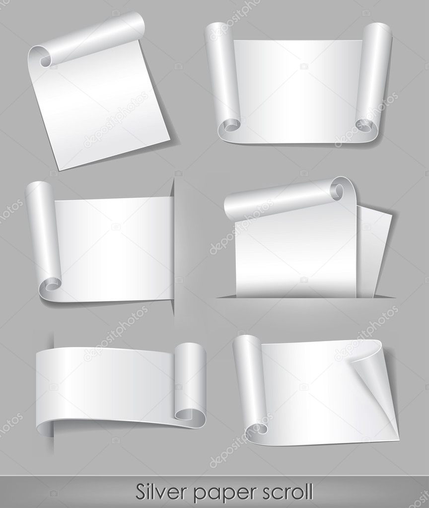 Silver paper scroll
