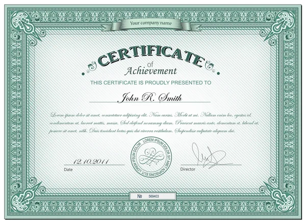 Detailed certificate — Stock Vector
