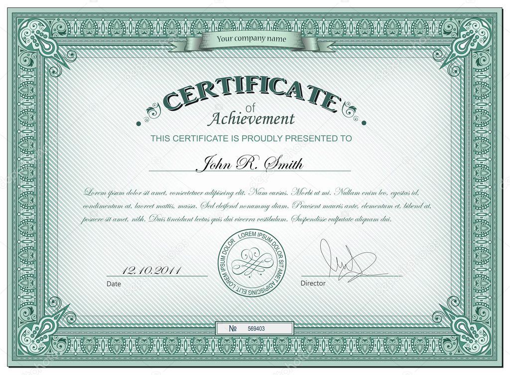 Detailed certificate