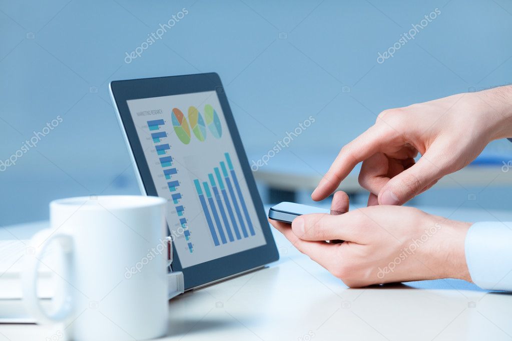 Businessman Working With Modern Devices