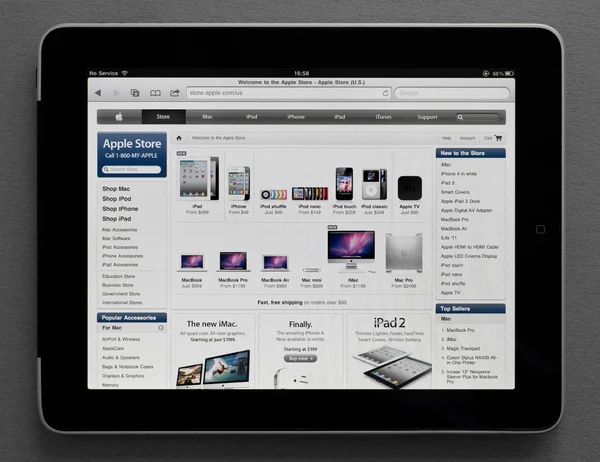 Apple Store на iPad — стоковое фото