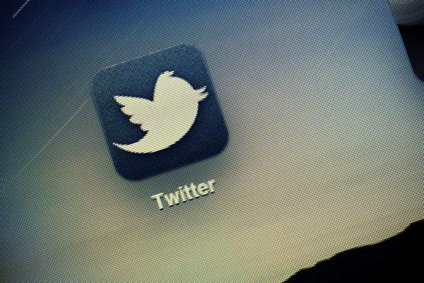 Twitter logo extrémní makro — Stock fotografie