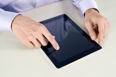 tablet pc dokunma işadamı