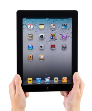 Holding IPad2 Vertical clipart