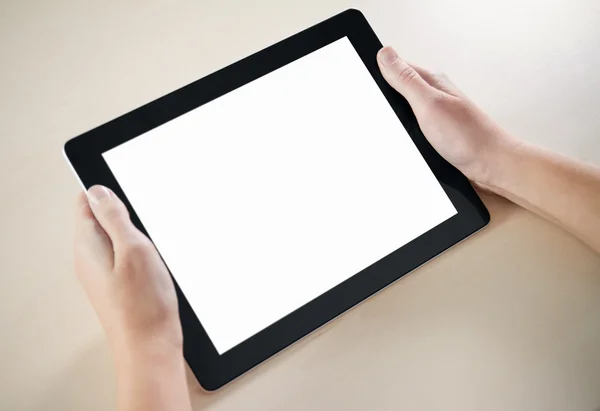 Wyświetlono elektroniczny tablet pc — Zdjęcie stockowe