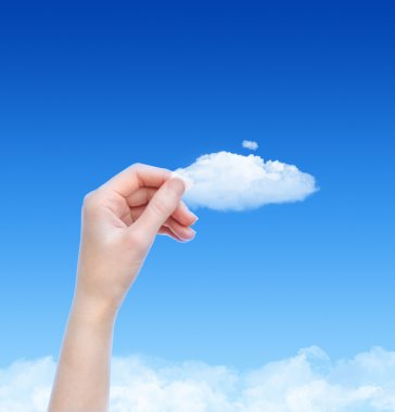 Holding A Cloud Concept clipart