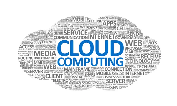 Cloud Computing Wordcloud — Stockfoto