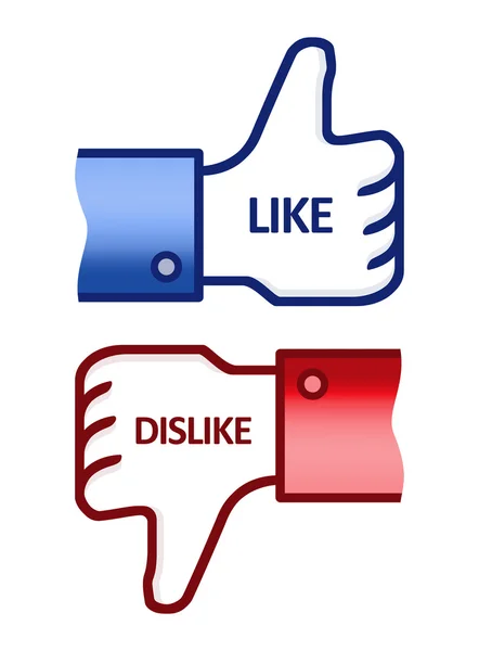 Thumb Up Like Dislike Symbol — Stock Photo, Image