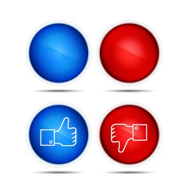 Thumb Up And Thumb Down Icons clipart