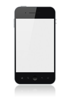 izole boş bir ekran ile akıllı telefon