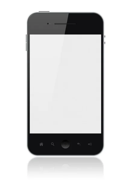 Slimme telefoon met leeg scherm geïsoleerd — Stockfoto