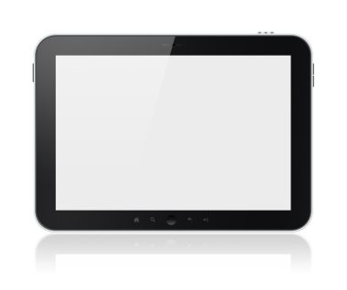 Tablet Computer With Blank Screen Isolated clipart