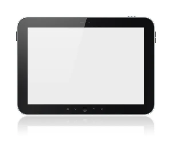 Komputer typu Tablet z pustego ekranu na białym tle — Zdjęcie stockowe