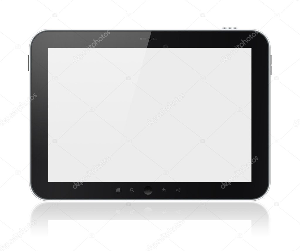 Tablet Computer With Blank Screen Isolated