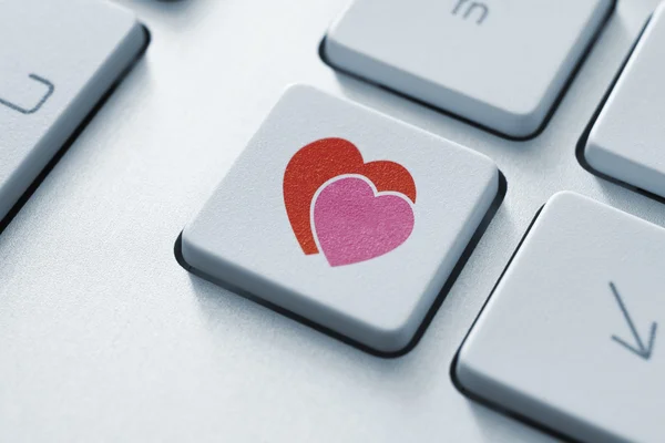 Онлайн любовь — стоковое фото