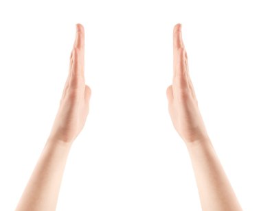 Showing Hands Isolated clipart