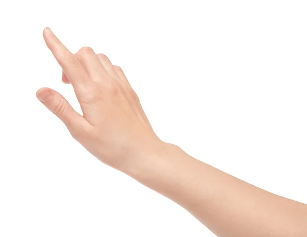 Pantalla virtual táctil de dedo aislada — Foto de Stock