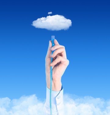 Connecting To Cloud Concept clipart