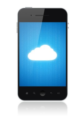 Cloud Computing Connection On Mobile Phone clipart