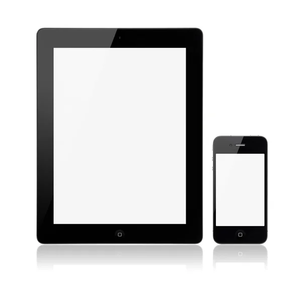 Apple iPad3 com iPhone da Apple4S — Fotografia de Stock