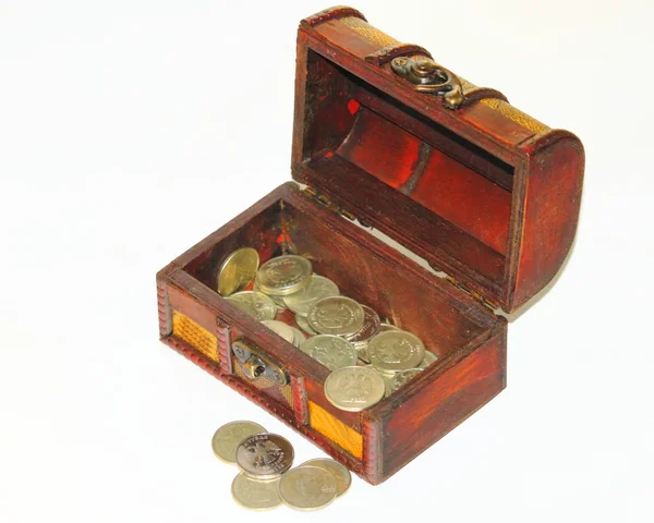 Krabici peněz — Stock fotografie