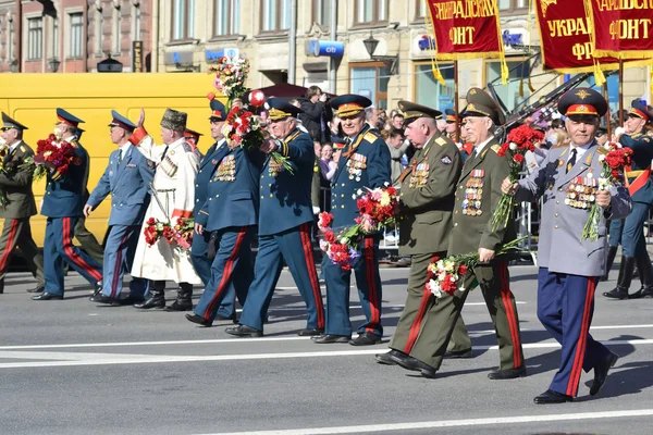 Siegesparade in St. Petersburg — Stockfoto