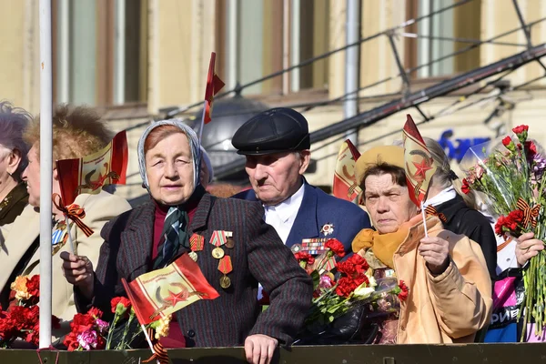 Desfile de la victoria en San Petersburgo — Foto de Stock