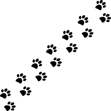 Paw trail clipart