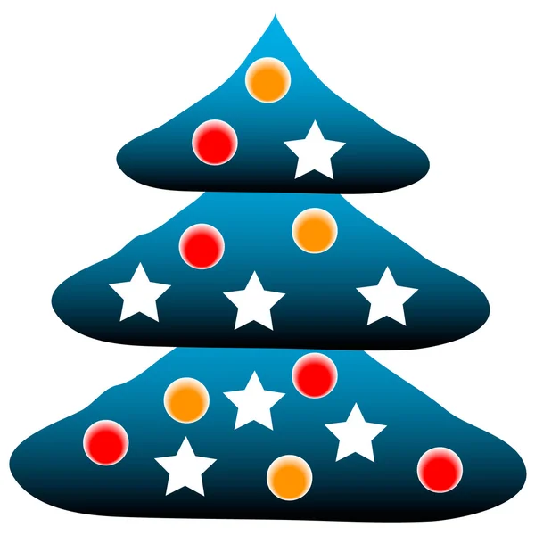 Árvore de Natal decorada — Vetor de Stock