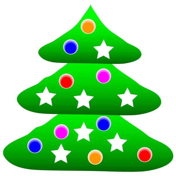 Madalyalı Noel ağacı — Stok Vektör