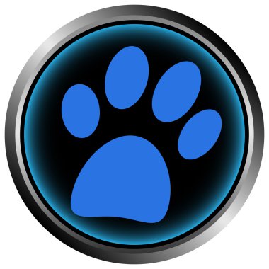 Paw button clipart