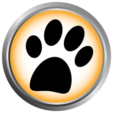 Paw button clipart