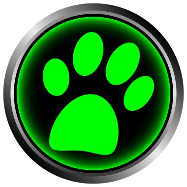 Paw button clipart