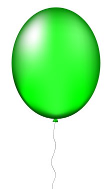 Green big balloon clipart