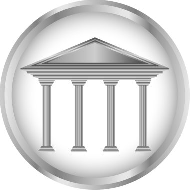 Bank icon or button clipart