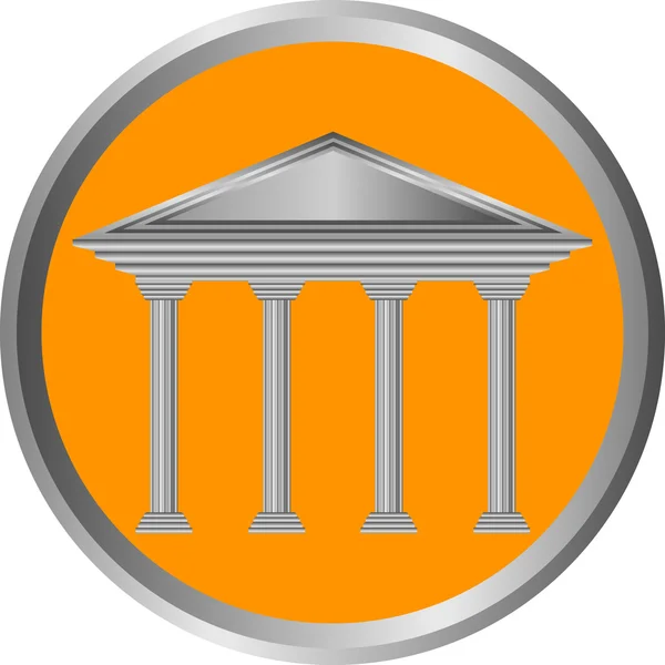 Ícone do banco ou botão — Vetor de Stock