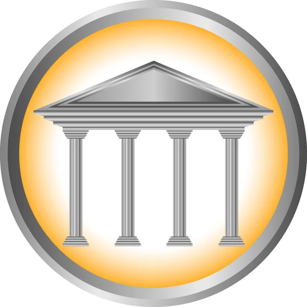 Bank ikon vagy gomb — Stock Vector