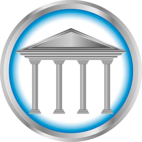 Bank icon or button — Stock Vector