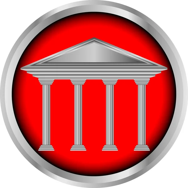 Icono o botón del banco — Vector de stock