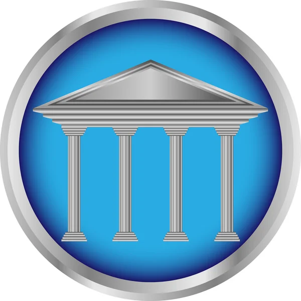 Значок банка или кнопка — стоковый вектор
