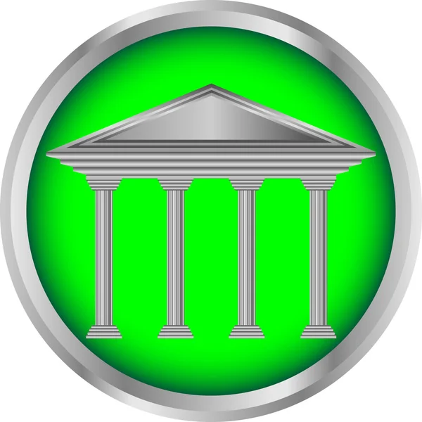 Ícone do banco ou botão —  Vetores de Stock