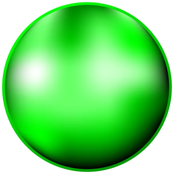 Gröna knappen — Stock vektor