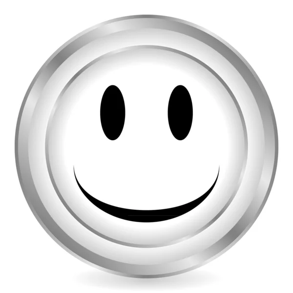 笑顔の顔の円のアイコン — ストックベクタ