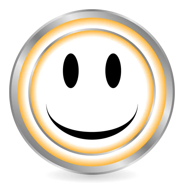 Glimlach gezicht cirkel pictogram — Stockvector